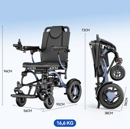 Ultra Light Folding Electric Wheelchair MK9005 Grey