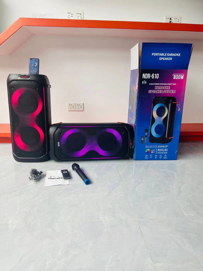 Bluetooth party speaker with microphone 2 x 6.5″ bass Partybox 610