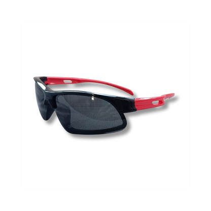 Tākaro Black+Red — Kids Sports Sunglasses NZ Ages 6+