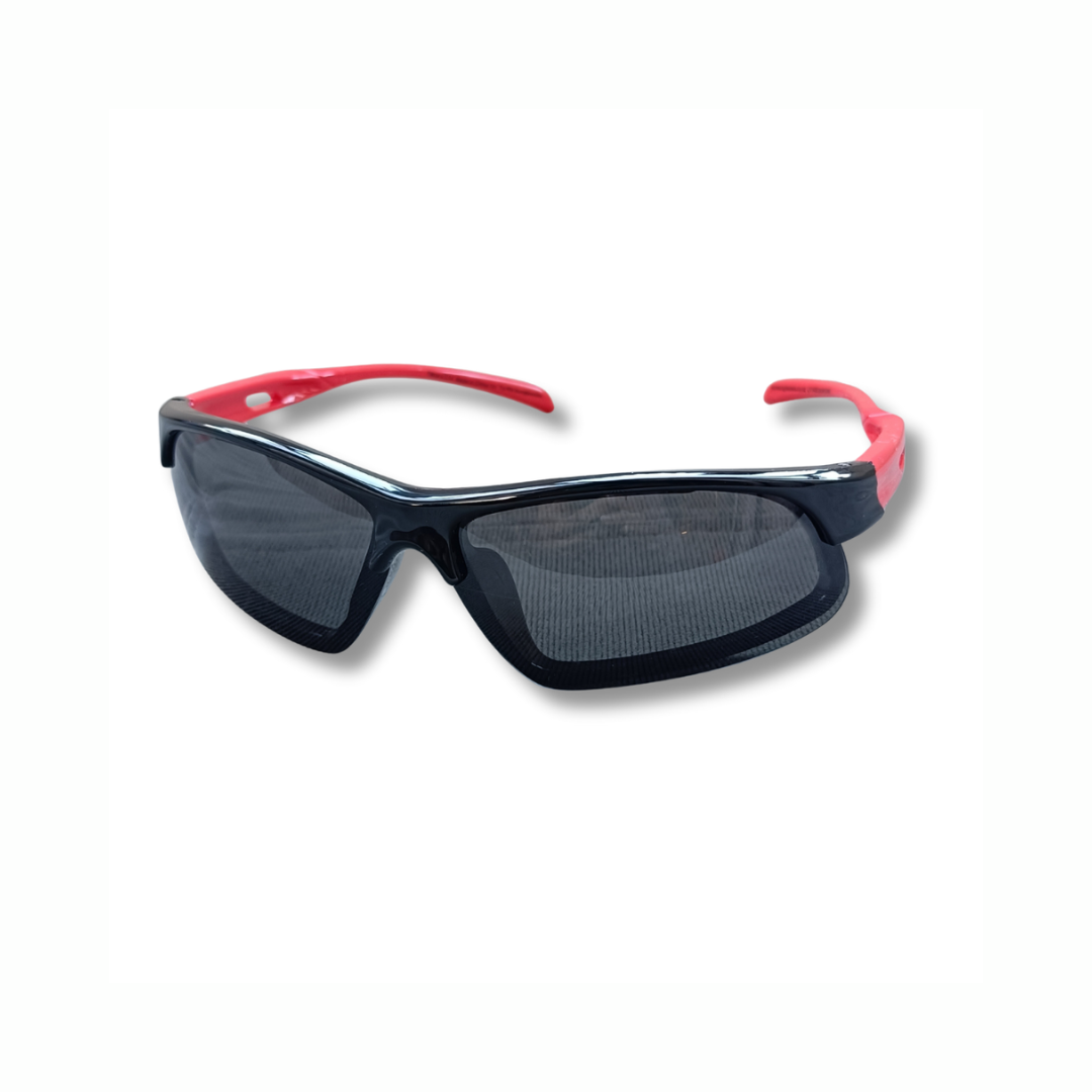 Tākaro Black+Red — Kids Sports Sunglasses NZ Ages 6+