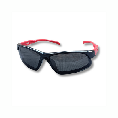 Tākaro Black+Red — Kids Sports Sunglasses NZ Ages 6+
