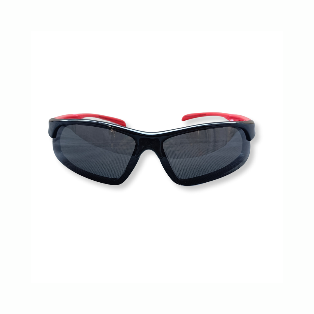 Tākaro Black+Red — Kids Sports Sunglasses NZ Ages 6+