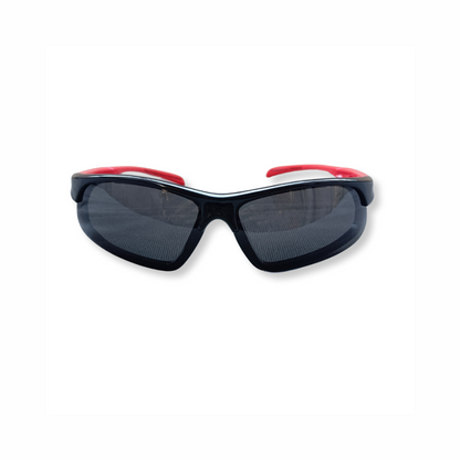 Tākaro Black+Red — Kids Sports Sunglasses NZ Ages 6+