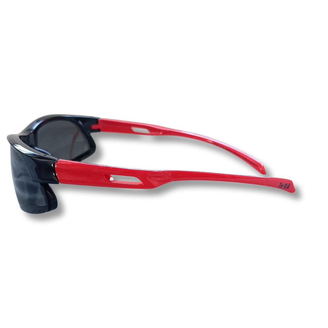 Tākaro Black+Red — Kids Sports Sunglasses NZ Ages 6+