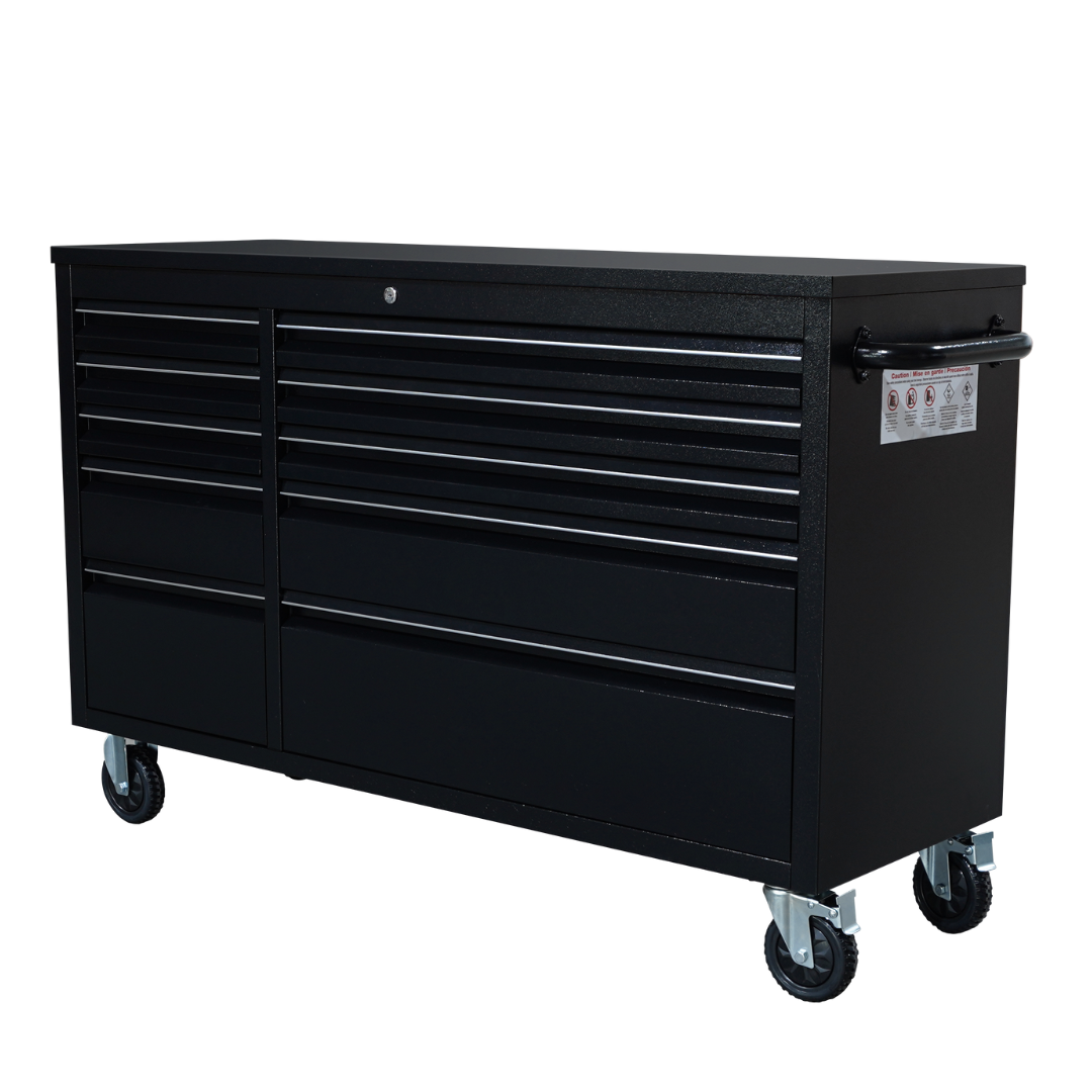 55 inch Black 10 Drawer Work Bench tool chest Tool Box Chest Cabinet