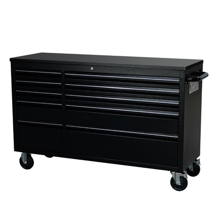 55 inch Black 10 Drawer Work Bench tool chest Tool Box Chest Cabinet
