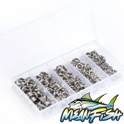 200pcs Stainless Steel Fishing Split Rings