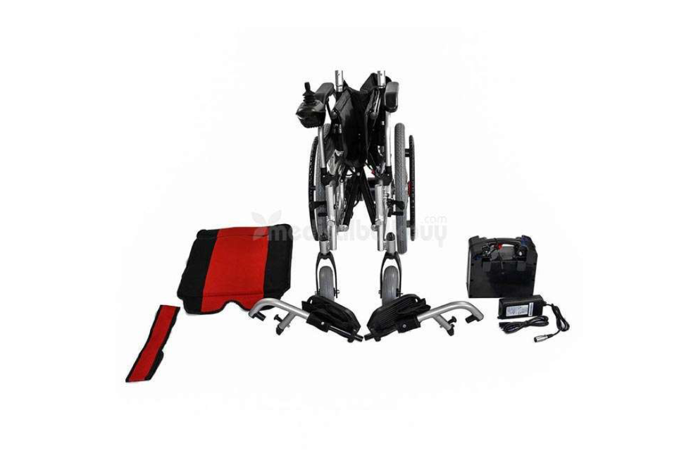Foldable Electric Wheelchair With Joystick Control JRWD301X