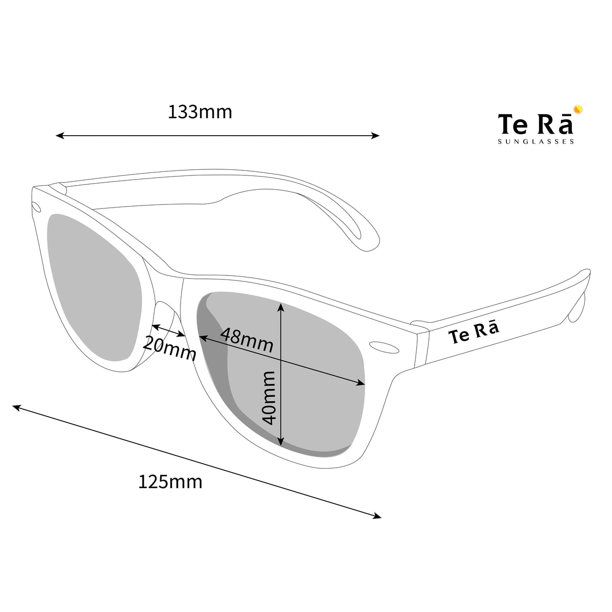 Wai Classic Red+Black — Retro Kids Sunglasses Ages 5+