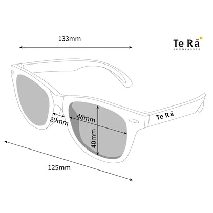 Wai Classic Red+Black — Retro Kids Sunglasses Ages 5+