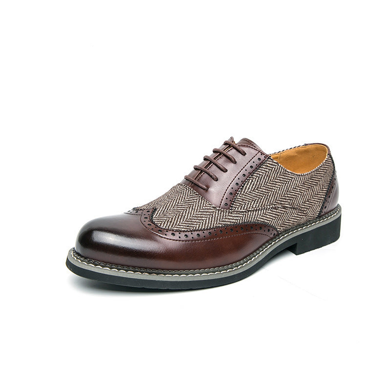 Brogue Men’s Korean-Style Casual Formal Leather Shoes