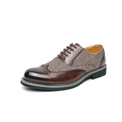 Brogue Men’s Korean-Style Casual Formal Leather Shoes