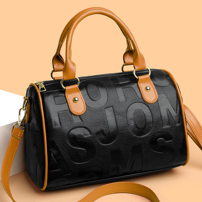 Authentic Leather Tactile Feel Large - capacity Crossbody Bag - SMARTMARTNZ