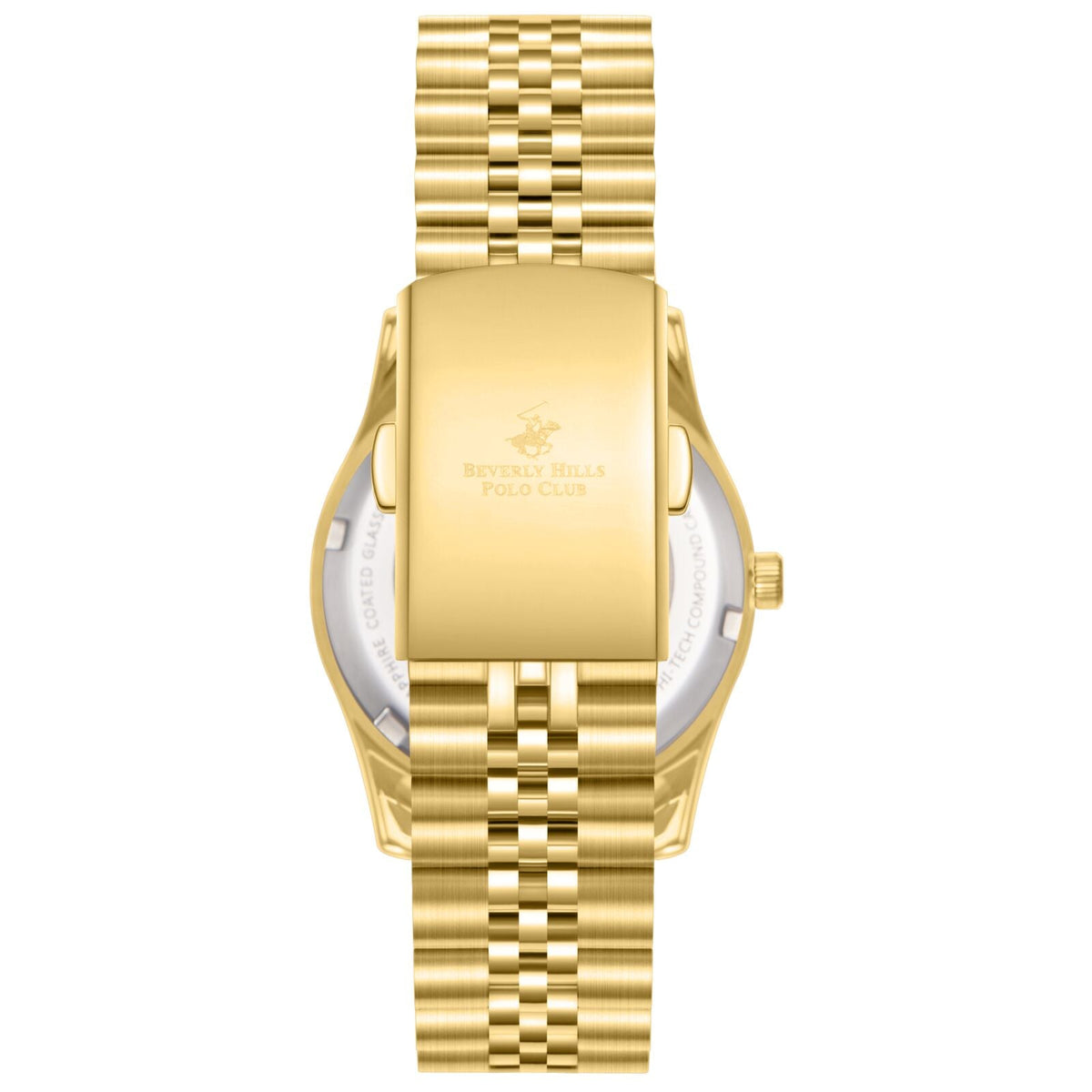 Beverly Hills Polo Club Multifunction Mother Pearl Gold Watch - BP3169C.121
