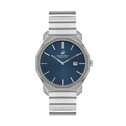 Beverly Hills Polo Club Silver Watch Blue Dial Date Watch BP3285X.390