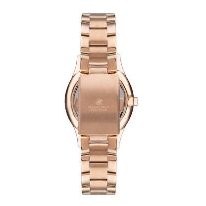 Beverly Hills Polo Club Rose Gold Silver Sunray Dial Watch – BP3286X.430