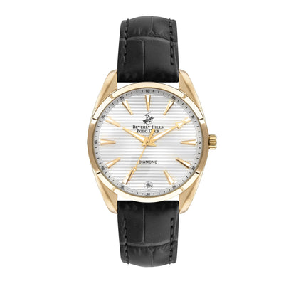 Beverly Hills Polo Club Leather Genuine Diamond Watch – BP3339X.130