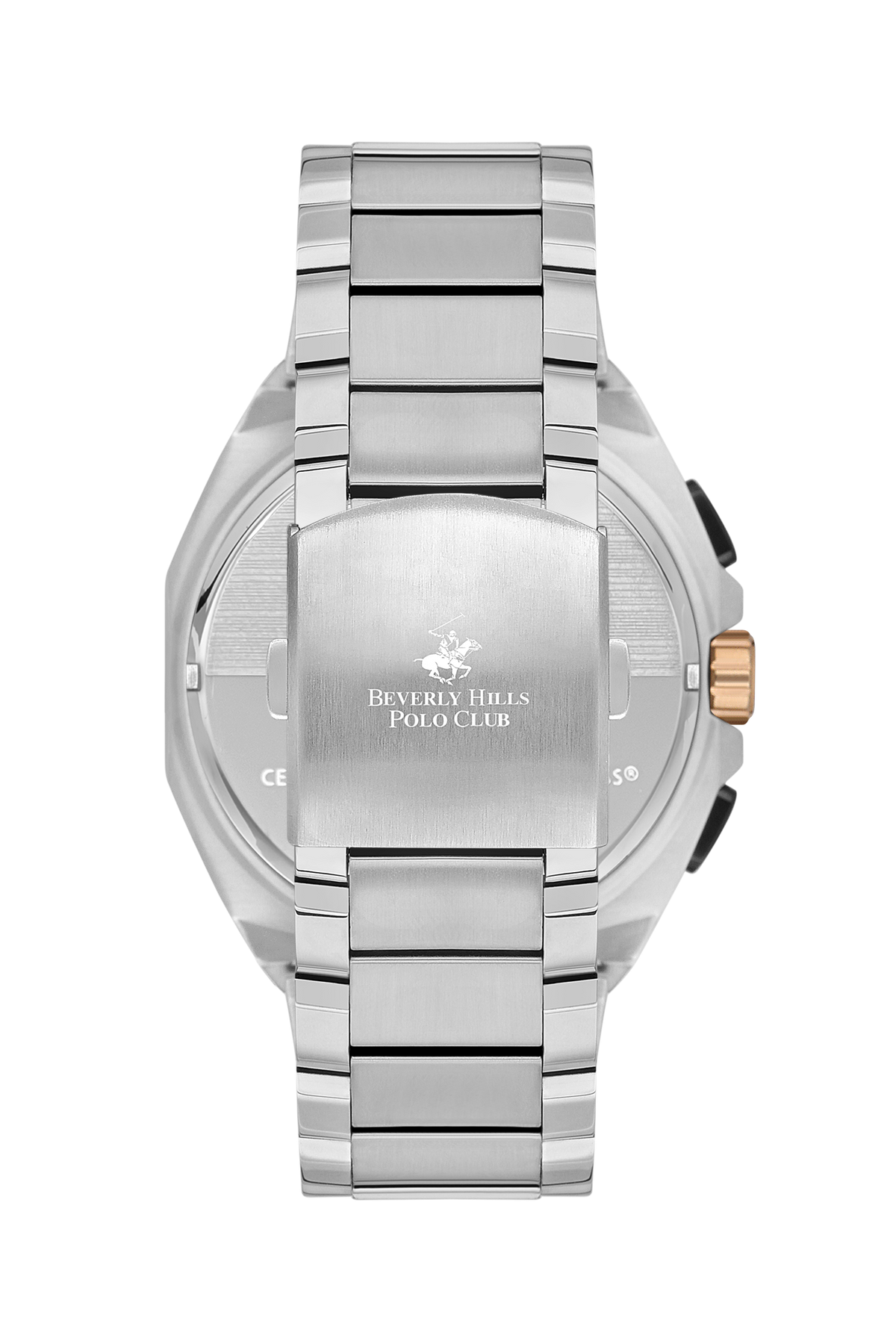 Beverly Hills Polo Club Multifunction Black Dial Rose Gold / Silver Watch BP3537X.550