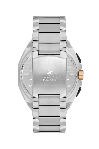 Beverly Hills Polo Club Multifunction Black Dial Rose Gold / Silver Watch BP3537X.550