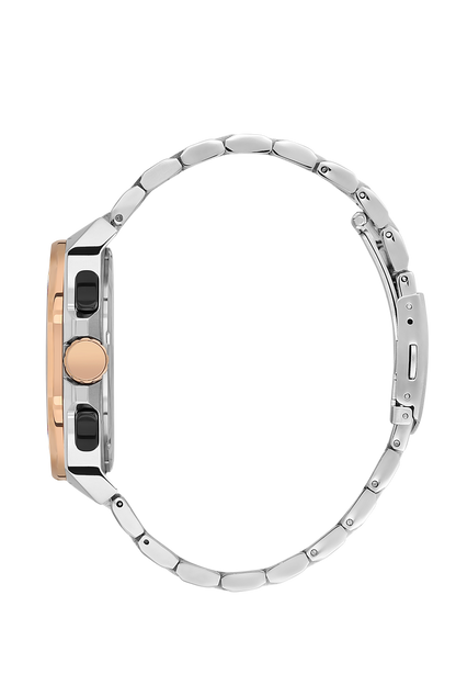 Beverly Hills Polo Club Multifunction Black Dial Rose Gold / Silver Watch BP3537X.550