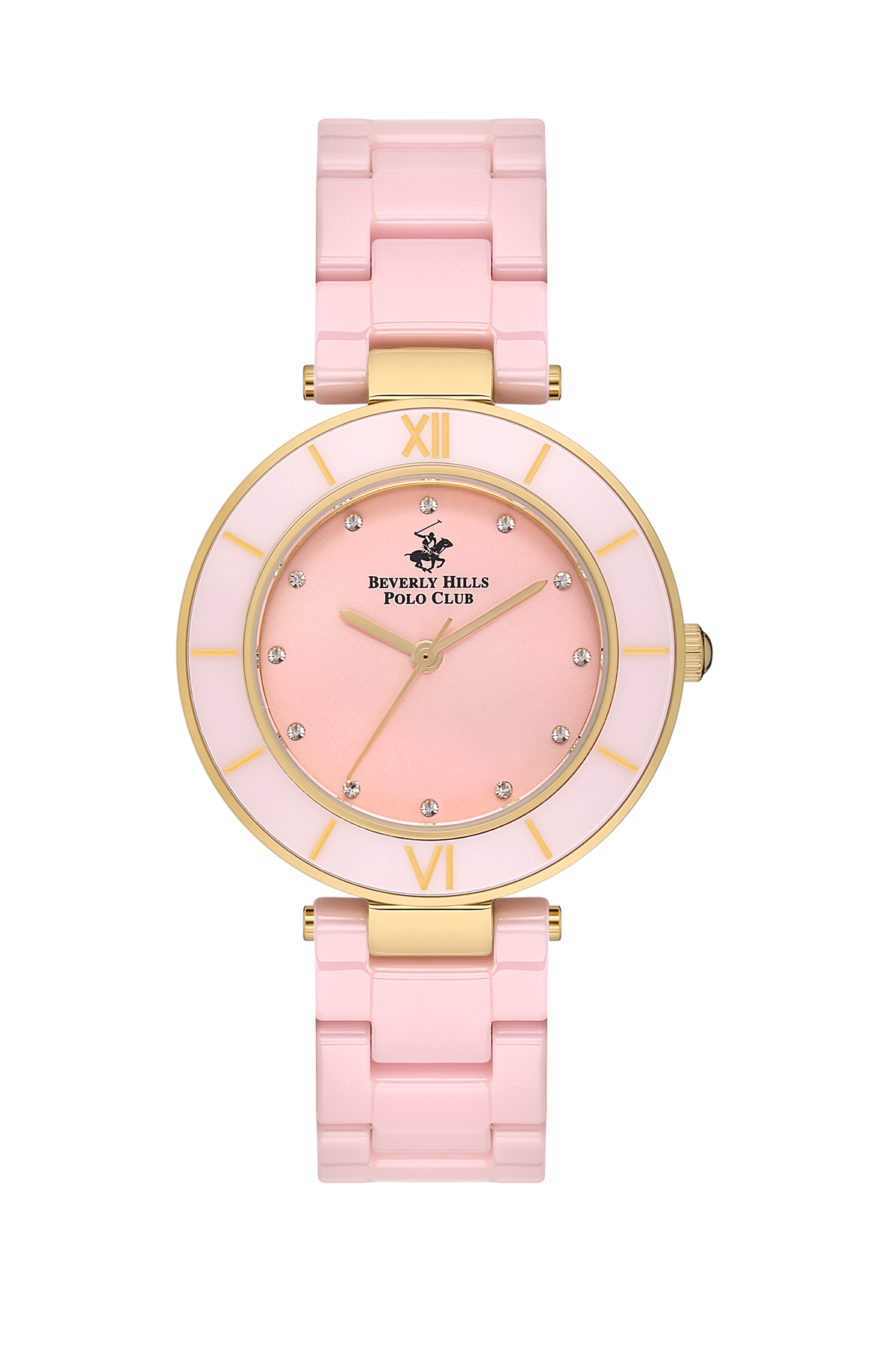 Beverly Hills Polo Club Ceramic All Pink Diamond Watch – BP3586X.180
