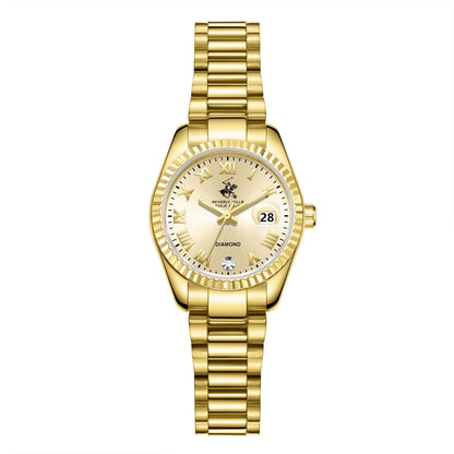 Beverly Hills Polo Club Roman Numeral All Gold Diamond Watch - BP3819X.110