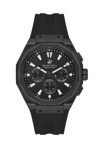 Beverly Hills Polo Club Multifunction All Black Watch – BP3557X.651
