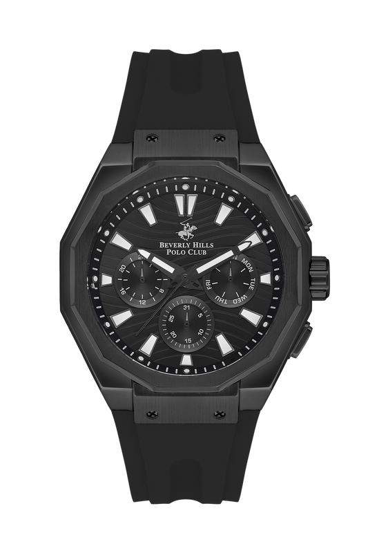 Beverly Hills Polo Club Multifunction All Black Watch – BP3557X.651