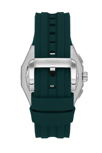 BEVERLY HILLS POLO CLUB Green Chronograph Silicone Watch – BP3557X.375