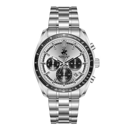 Beverly Hills Polo Club Sporty Dual Time Silver Date Watch - BP3814X.330