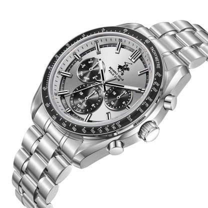 Beverly Hills Polo Club Sporty Dual Time Silver Date Watch - BP3814X.330