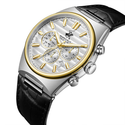 Beverly Hills Polo Club Multifunction Silver Dial Two-Tone Watch - BP3821X.231