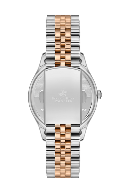 Beverly Hills Polo Club Multifunction Mother Pearl Two-Tone Watch BP3563X.520