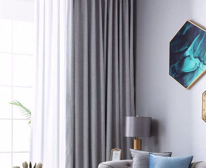 100% Blockout Grey Readymade Curtain drapes – 8 sizes