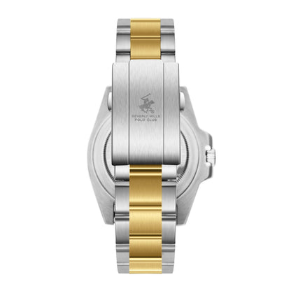 Beverly Hills Polo Club Waterproof Black Dial Two-Tone Date Watch BP3791X.250