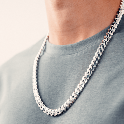 Big Daddy 10mm Miami Cuban Link Silver Chain