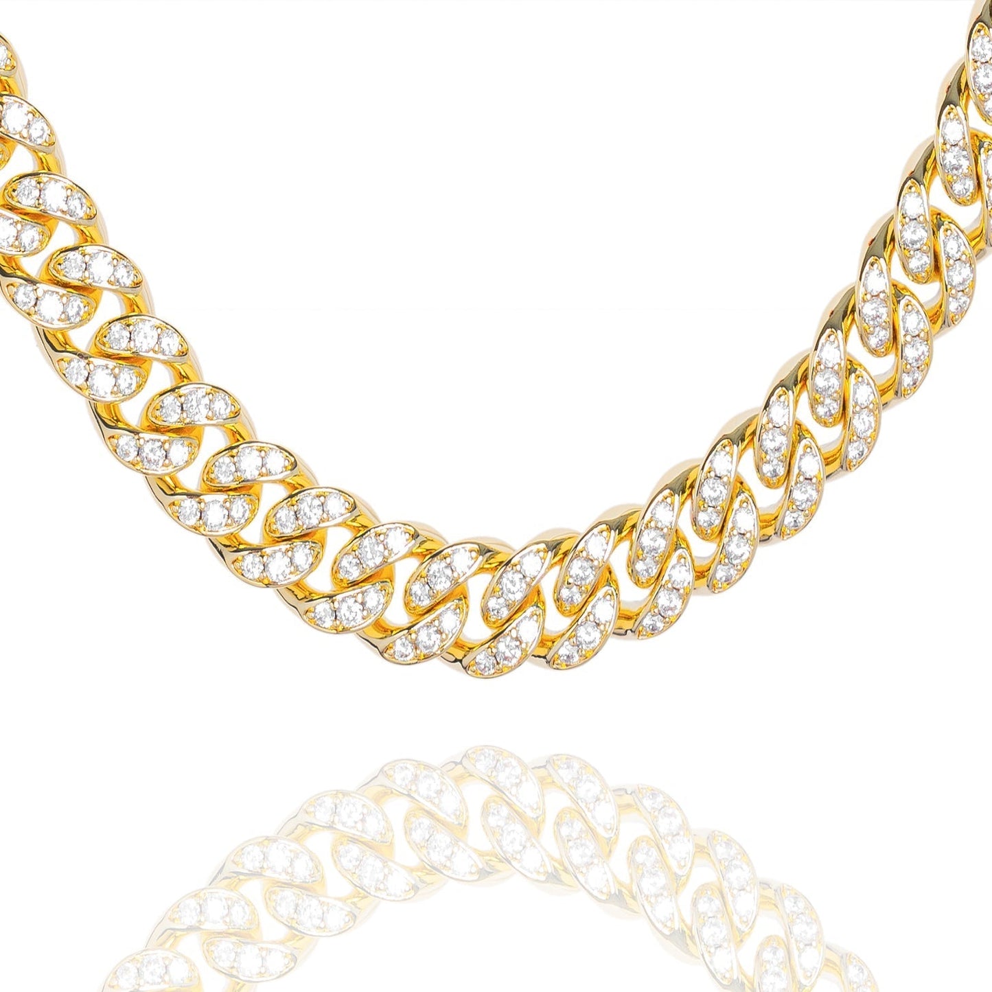 Big Daddy 12MM Bling Cuban Link Gold Iced Out Chain
