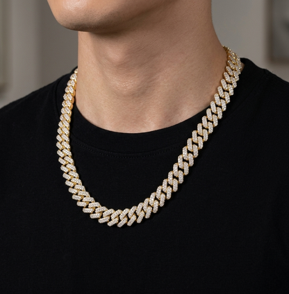 Big Daddy 12MM Full Iced Out Cuban Gold Chain