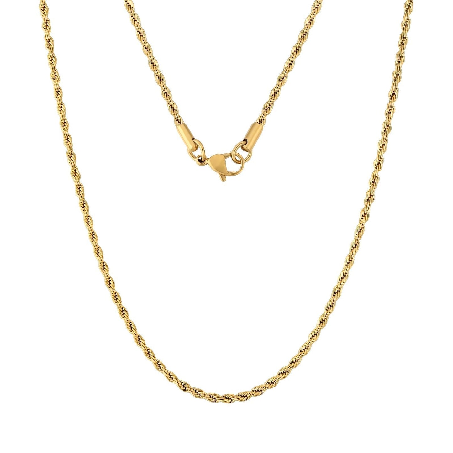 Big Daddy 2.5mm Stainless Steel Gold Rope Chain