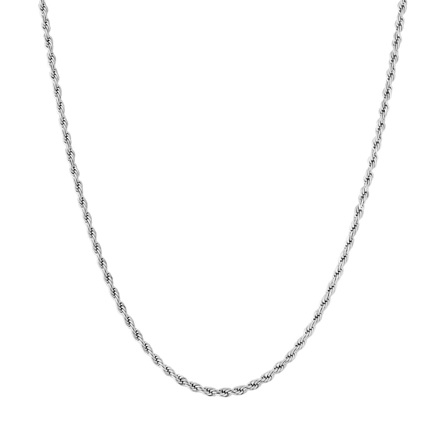 Big Daddy 2.5mm Stainless Steel Silver Rope Chain