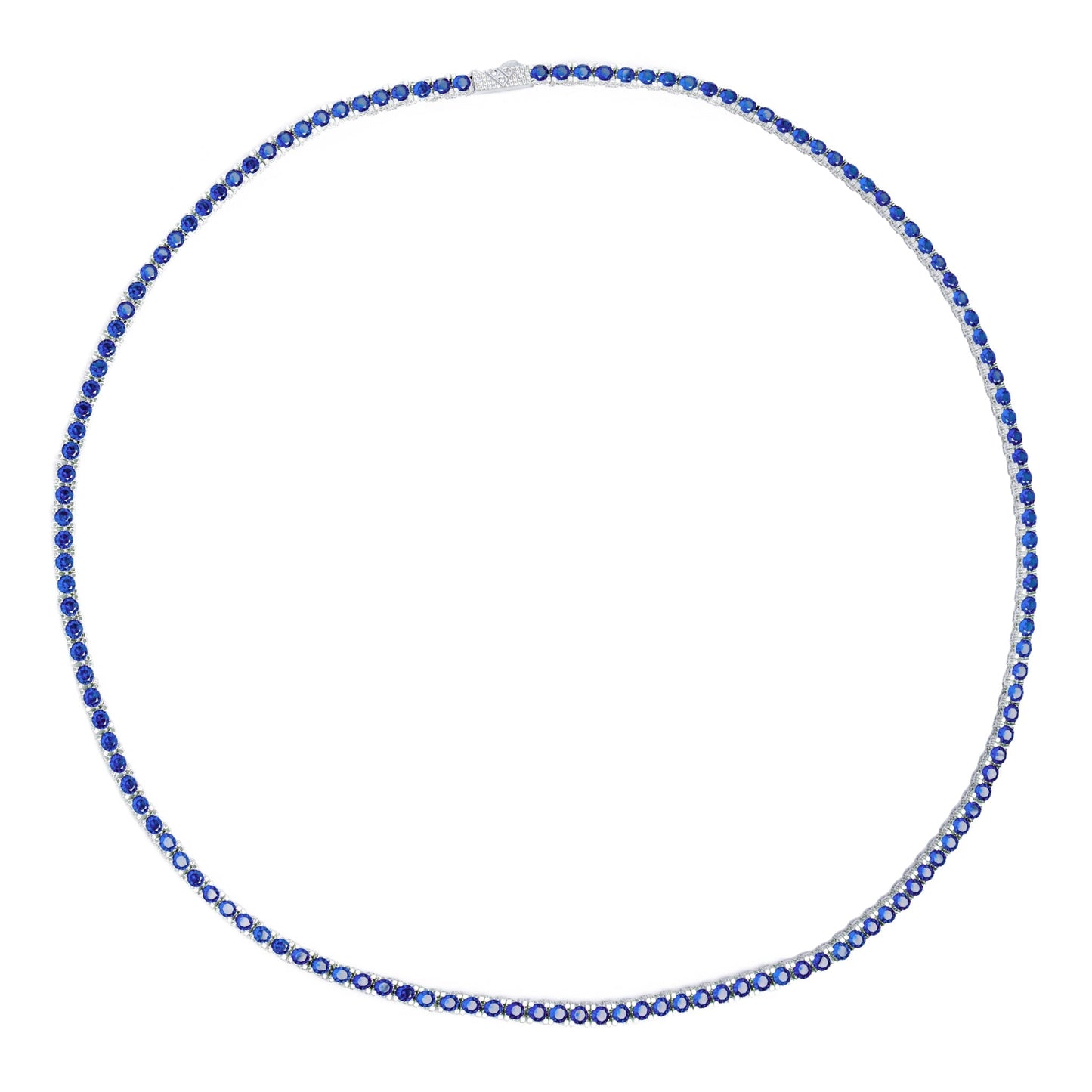 Big Daddy 4MM Silver Blue Tennis Iced Out Chain