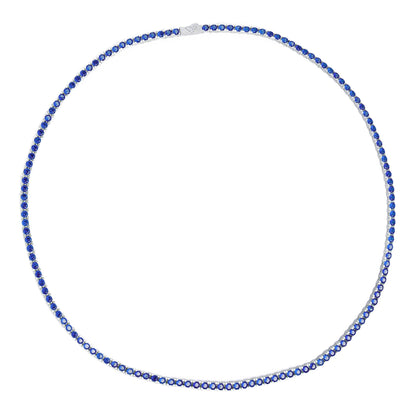 Big Daddy 4MM Silver Blue Tennis Iced Out Chain