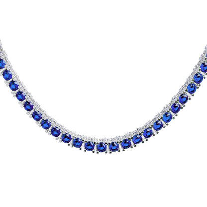 Big Daddy 4MM Silver Blue Tennis Iced Out Chain