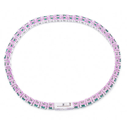 Big Daddy 4MM Silver Green Tennis Iced Out Bracelet