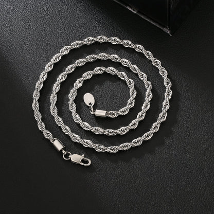 Big Daddy 4mm Stainless Steel Silver Rope Chain