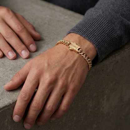 Big Daddy 5MM Cuban Link 18K Gold Bracelet