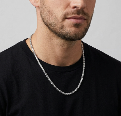 Big Daddy 5MM Silver Steel Spiga Rope Chain