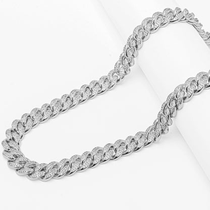 Big Daddy 8MM Cuban Link Rhodium Iced Out Chain