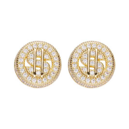 Big Daddy Cluster Dollar Sign Iced Out Earring