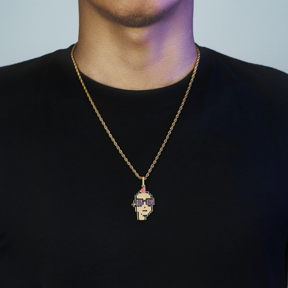 Big Daddy Iced Out Cryptopunk NFT Pendant #2 - Limited edition